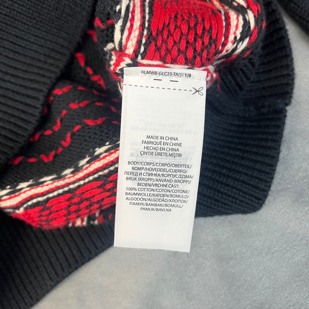 Polo Ralph Lauren Youth‎ Unisex M (10-12) Sweater Fairlsle Holiday Winter Moose - Picture 4 of 8